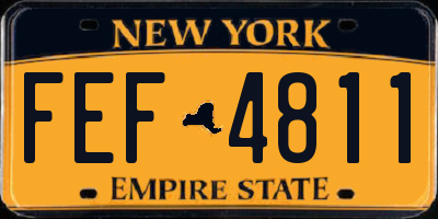 NY license plate FEF4811