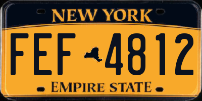 NY license plate FEF4812