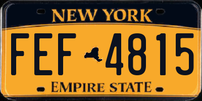 NY license plate FEF4815