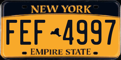 NY license plate FEF4997