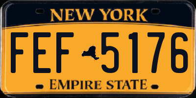 NY license plate FEF5176