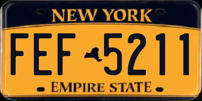 NY license plate FEF5211