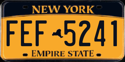 NY license plate FEF5241
