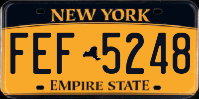 NY license plate FEF5248