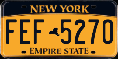 NY license plate FEF5270
