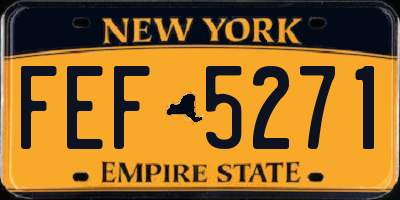 NY license plate FEF5271