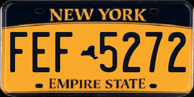 NY license plate FEF5272