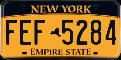 NY license plate FEF5284