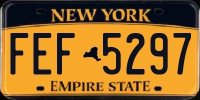 NY license plate FEF5297