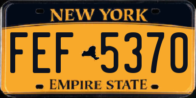 NY license plate FEF5370