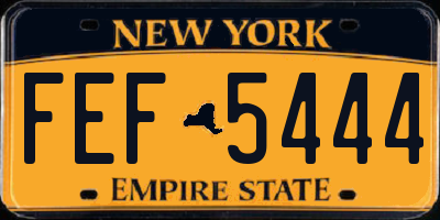 NY license plate FEF5444
