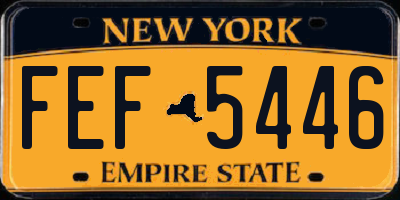 NY license plate FEF5446