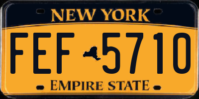 NY license plate FEF5710