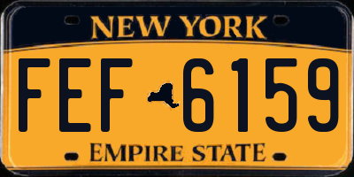 NY license plate FEF6159