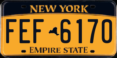 NY license plate FEF6170