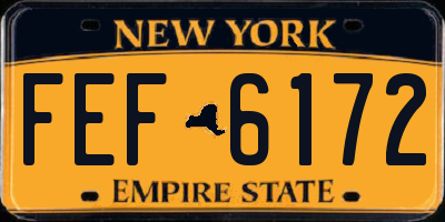 NY license plate FEF6172
