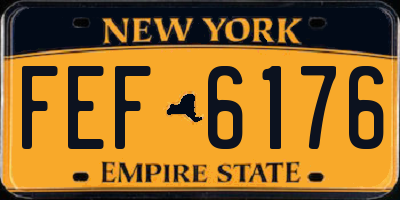 NY license plate FEF6176