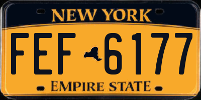 NY license plate FEF6177