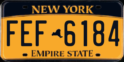 NY license plate FEF6184