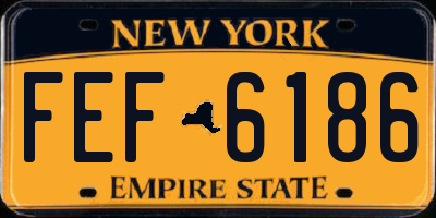 NY license plate FEF6186