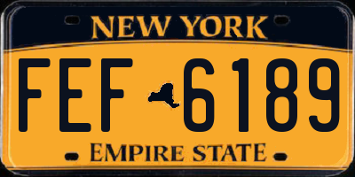 NY license plate FEF6189