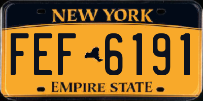 NY license plate FEF6191