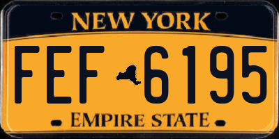NY license plate FEF6195