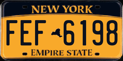 NY license plate FEF6198