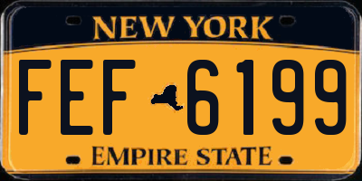 NY license plate FEF6199