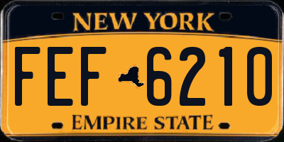 NY license plate FEF6210