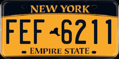 NY license plate FEF6211