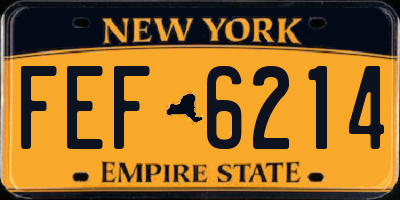 NY license plate FEF6214