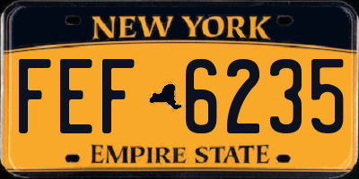NY license plate FEF6235