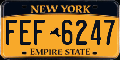 NY license plate FEF6247