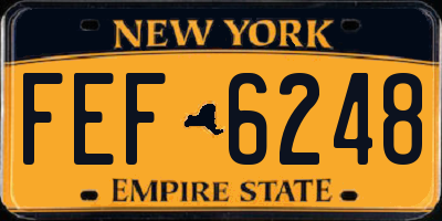 NY license plate FEF6248