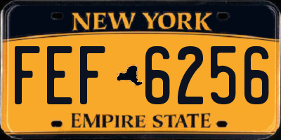 NY license plate FEF6256