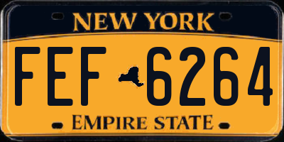 NY license plate FEF6264