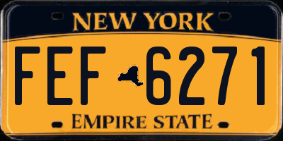 NY license plate FEF6271