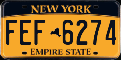 NY license plate FEF6274