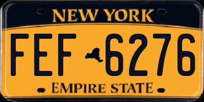 NY license plate FEF6276