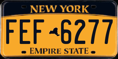 NY license plate FEF6277