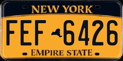 NY license plate FEF6426