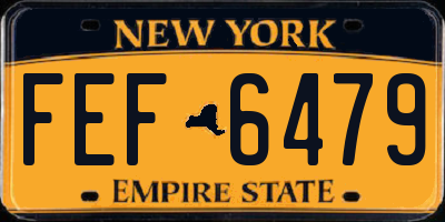 NY license plate FEF6479
