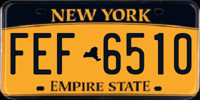NY license plate FEF6510