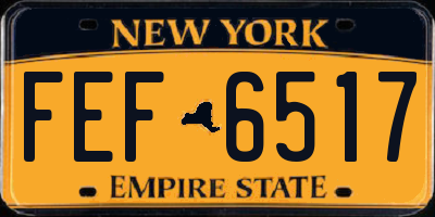 NY license plate FEF6517