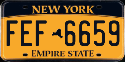 NY license plate FEF6659