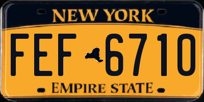 NY license plate FEF6710