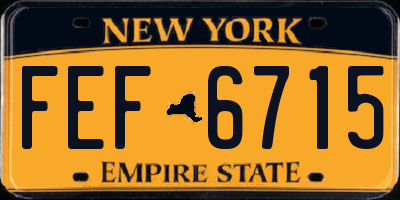 NY license plate FEF6715
