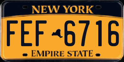 NY license plate FEF6716