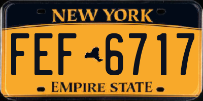 NY license plate FEF6717
